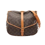 Brown Leather Louis Vuitton Saumur