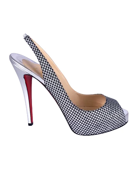 Silver Leather Christian Louboutin Heels