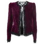 Purple Velvet Oscar de la Renta Jacket