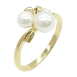 White Metal Mikimoto Ring