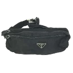 Black Fabric Prada Belt Bags