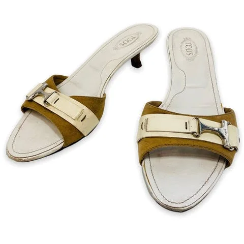 Gold Leather TOD's Flats
