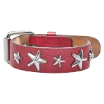 Red Leather Jimmy Choo Bracelet