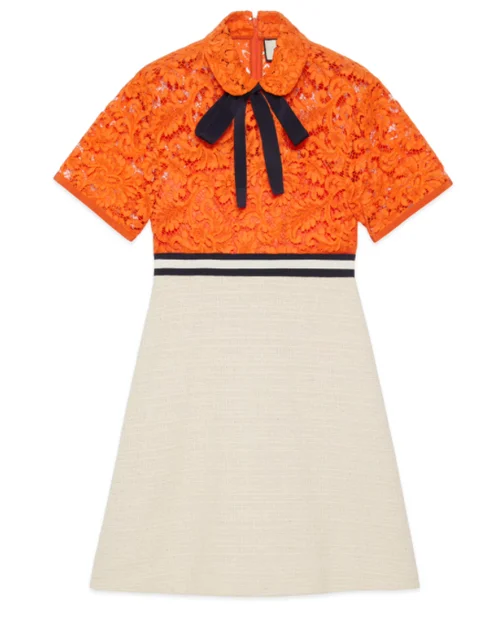 Orange Fabric Gucci Dress