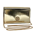 Gold Leather Versace Crossbody Bag