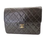 Black Leather Chanel Crossbody Bag