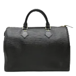 Black Leather Louis Vuitton Speedy