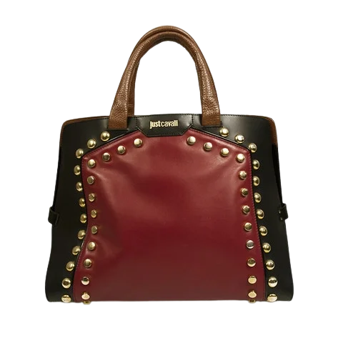 Black Leather Roberto Cavalli Handbag