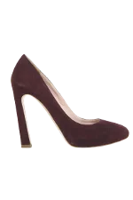 Burgundy Leather Miu Miu Heels