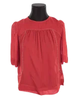 Red Silk Isabel Marant Top