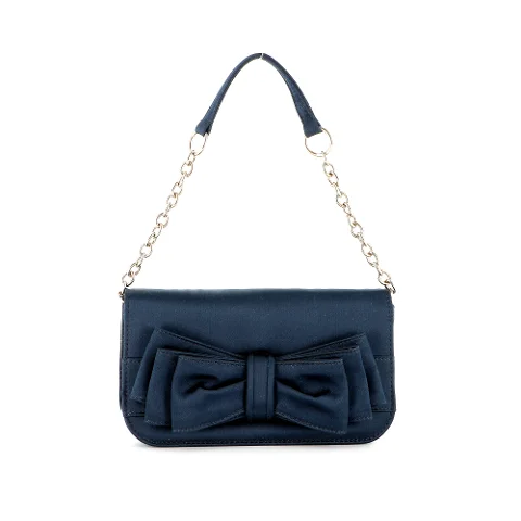 Blue Satin Saint Laurent Shoulder Bag