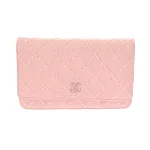 Pink Leather Chanel Wallet on Chain
