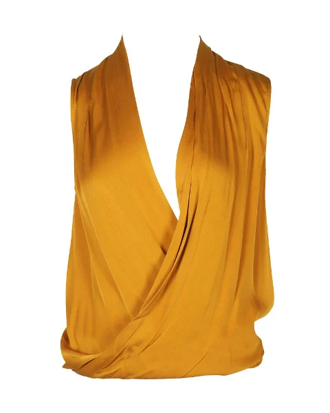 Yellow Silk Diane Von Furstenberg Top