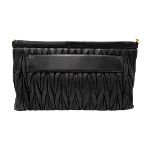 Black Leather Miu Miu Clutch