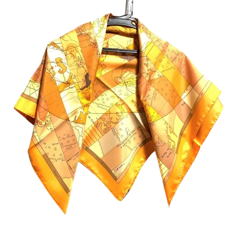 Orange Silk Hermès Scarf