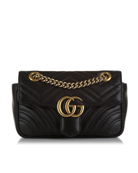 Black Leather Gucci Marmont
