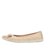 Beige Leather Salvatore Ferragamo Flats