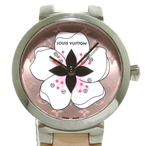 Pink Stainless Steel Louis Vuitton Watch
