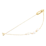 Gold Metal Mikimoto Brooch