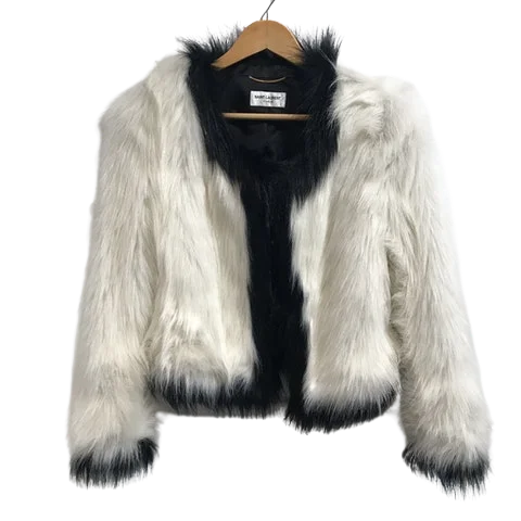 White Fur Saint Laurent Jacket