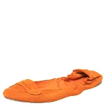 Orange Suede Ralph Lauren Flats