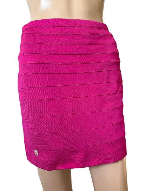 Pink Viscose Philipp Plein Skirt