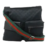 Black Canvas Gucci Crossbody Bag