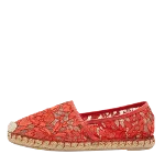 Red Lace Valentino Espadrilles