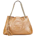 Beige Leather Gucci Shoulder Bag