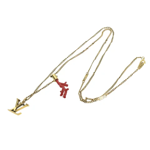 Red Metal Louis Vuitton Necklace