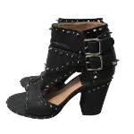 Black Leather Laurence Dacade Sandals