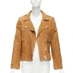 Brown Leather Golden Goose Jacket