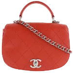 Red Leather Chanel Handbag