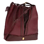 Burgundy Leather Cartier Shoulder Bag