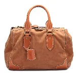 Brown Canvas Burberry Handbag
