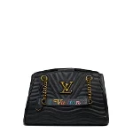 Black Leather Louis Vuitton New Wave