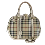 Beige Canvas Burberry Handbag