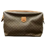 Brown Canvas Celine Clutch