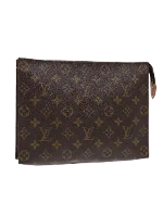 Brown Canvas Louis Vuitton Poche Toilette