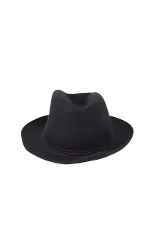 Black Fabric Borsalino Hat