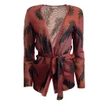 Red Polyester Dries Van Noten Cardigan