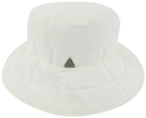 White Fabric Chanel Hat