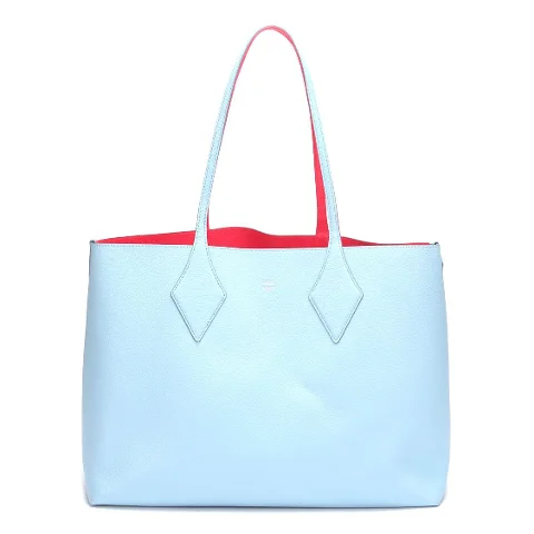 Blue Leather Mcm Tote