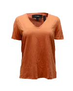 Orange Fabric Theory Top