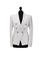 White Fabric Balmain Jacket