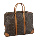 Brown Canvas Louis Vuitton Porte Documents Voyage