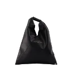 Black Leather Maison Margiela Handbag