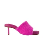 Pink Fabric Jacquemus Heels