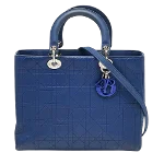 Blue Leather Dior Lady Dior