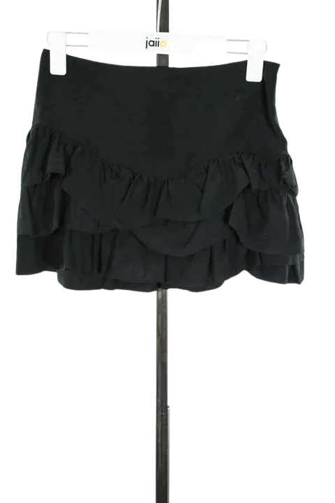 Black Silk Maje Skirt